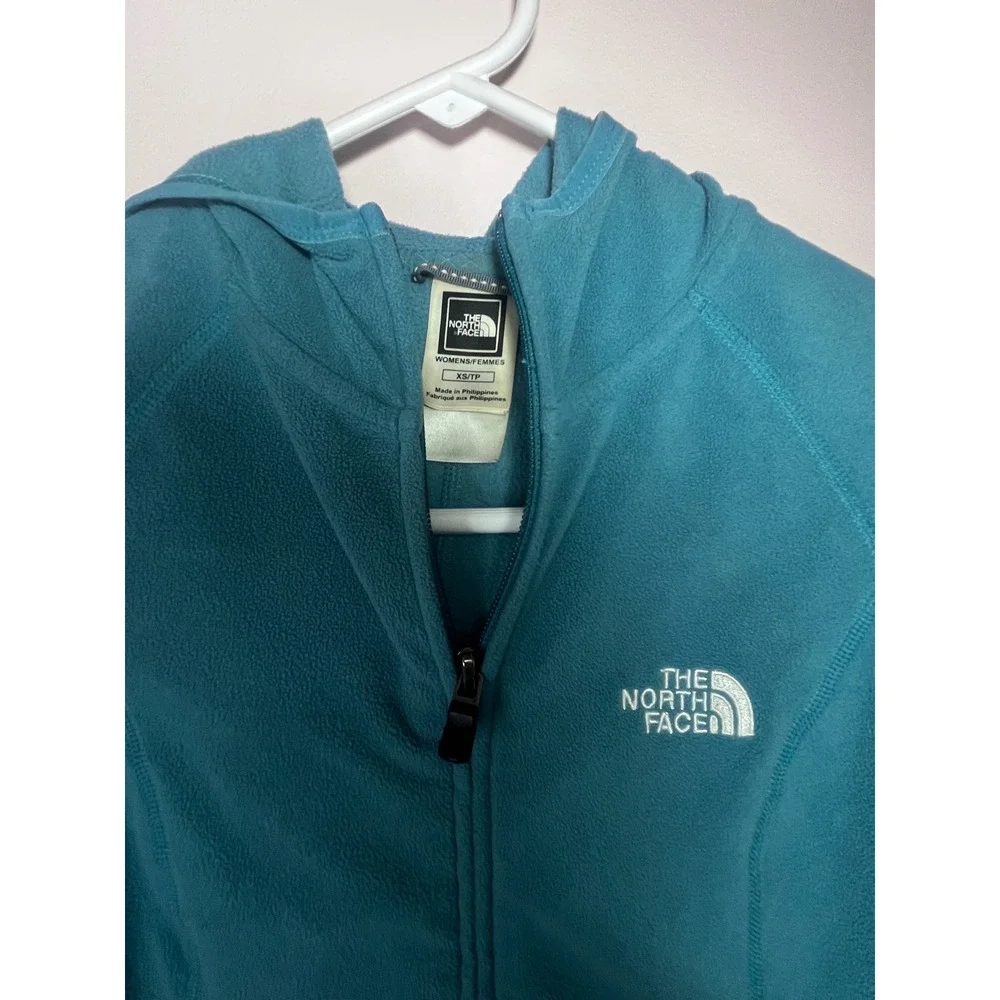 The North Face TKA 100 Hooded Fleece Jacket Women's XS Blue Full Zip Hoodie - Picture 11 of 11